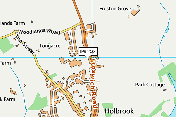 Holbrook Academy map (IP9 2QX) - OS VectorMap District (Ordnance Survey)