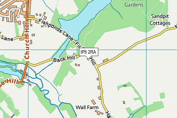 IP9 2RA map - OS VectorMap District (Ordnance Survey)