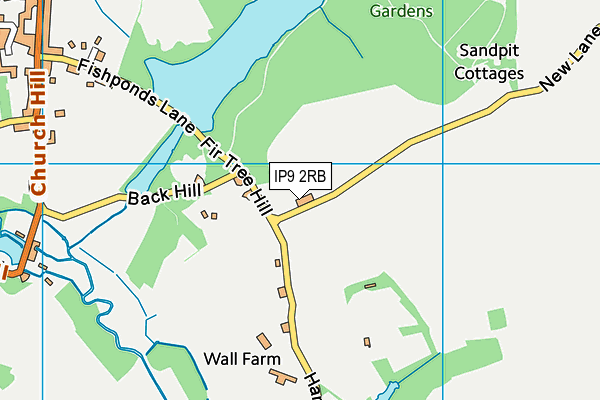 IP9 2RB map - OS VectorMap District (Ordnance Survey)