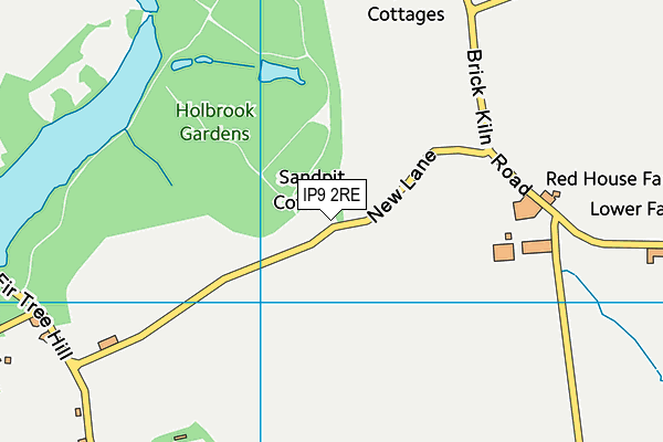 IP9 2RE map - OS VectorMap District (Ordnance Survey)