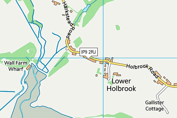 IP9 2RJ map - OS VectorMap District (Ordnance Survey)