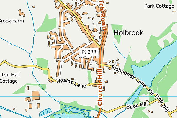 IP9 2RR map - OS VectorMap District (Ordnance Survey)