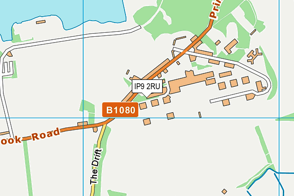 IP9 2RU map - OS VectorMap District (Ordnance Survey)