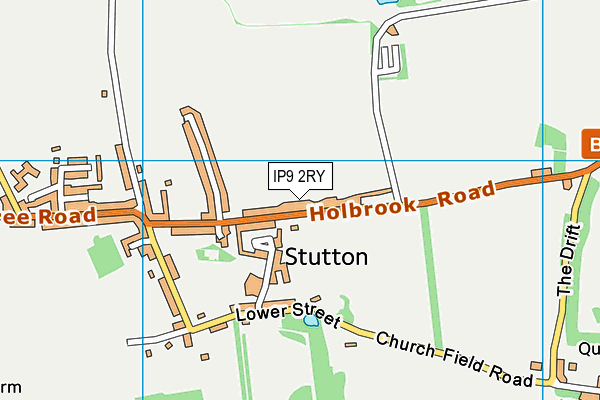 Stutton Church of England Primary School map (IP9 2RY) - OS VectorMap District (Ordnance Survey)