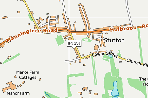 IP9 2SJ map - OS VectorMap District (Ordnance Survey)