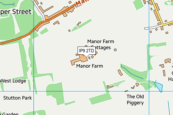 IP9 2TD map - OS VectorMap District (Ordnance Survey)