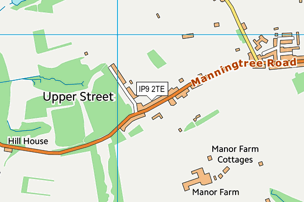 IP9 2TE map - OS VectorMap District (Ordnance Survey)