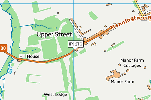 IP9 2TG map - OS VectorMap District (Ordnance Survey)