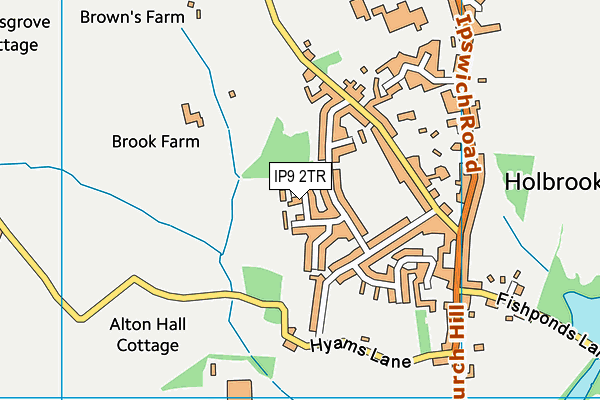 IP9 2TR map - OS VectorMap District (Ordnance Survey)