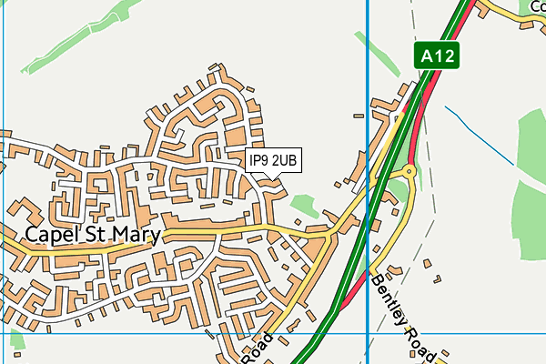 IP9 2UB map - OS VectorMap District (Ordnance Survey)