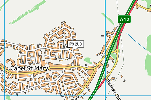 IP9 2UD map - OS VectorMap District (Ordnance Survey)