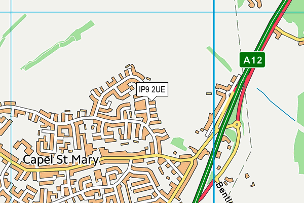 IP9 2UE map - OS VectorMap District (Ordnance Survey)