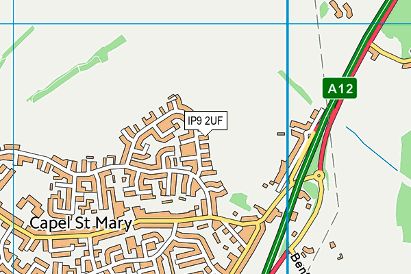 IP9 2UF map - OS VectorMap District (Ordnance Survey)