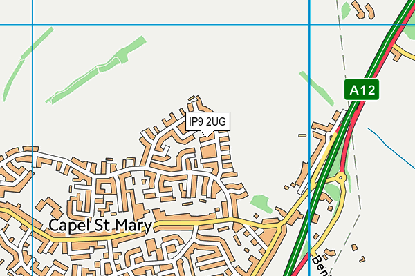IP9 2UG map - OS VectorMap District (Ordnance Survey)