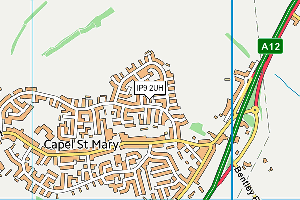 IP9 2UH map - OS VectorMap District (Ordnance Survey)