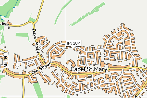 IP9 2UP map - OS VectorMap District (Ordnance Survey)