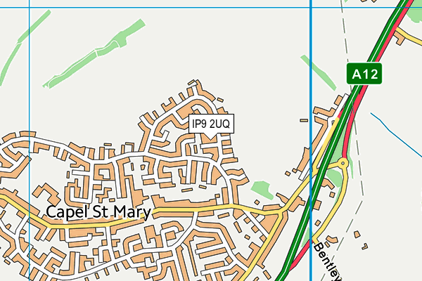 IP9 2UQ map - OS VectorMap District (Ordnance Survey)