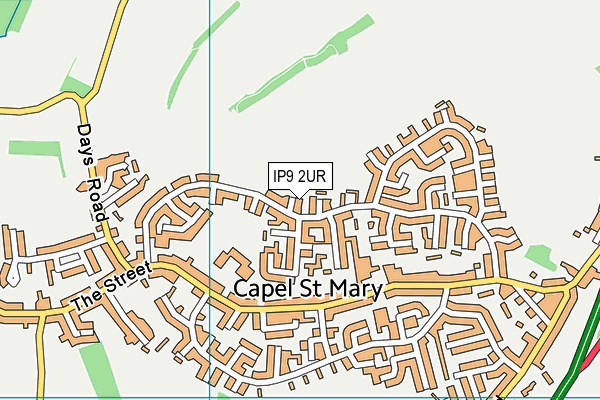 IP9 2UR map - OS VectorMap District (Ordnance Survey)