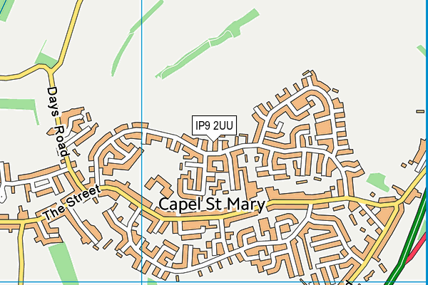 IP9 2UU map - OS VectorMap District (Ordnance Survey)