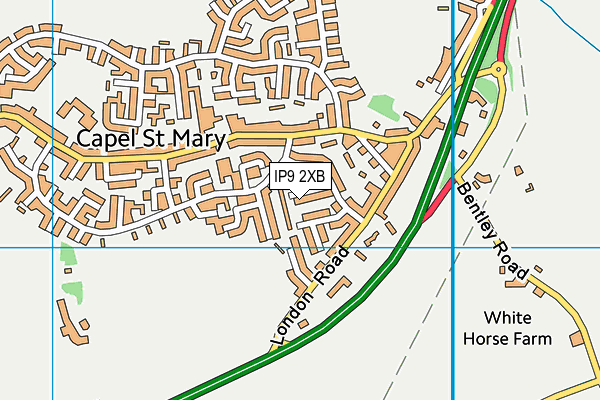 IP9 2XB map - OS VectorMap District (Ordnance Survey)