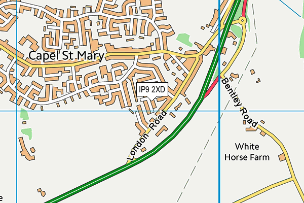 IP9 2XD map - OS VectorMap District (Ordnance Survey)