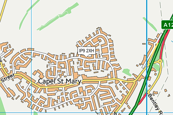 IP9 2XH map - OS VectorMap District (Ordnance Survey)