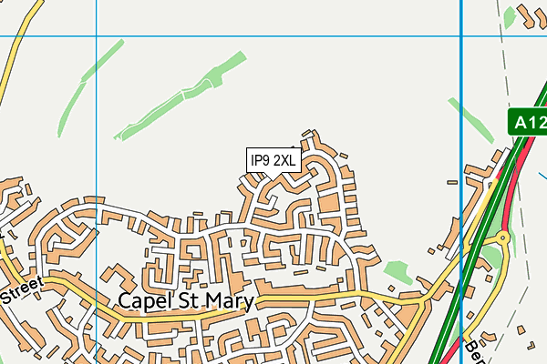 IP9 2XL map - OS VectorMap District (Ordnance Survey)