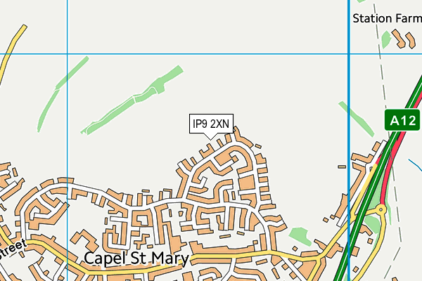IP9 2XN map - OS VectorMap District (Ordnance Survey)