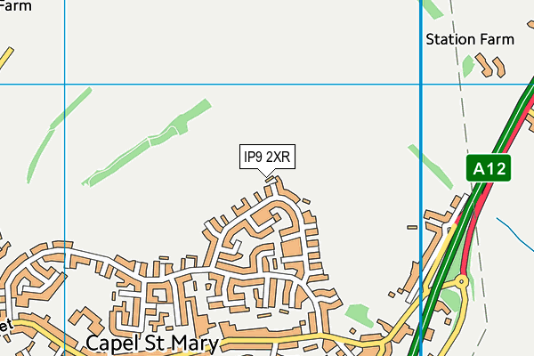 IP9 2XR map - OS VectorMap District (Ordnance Survey)