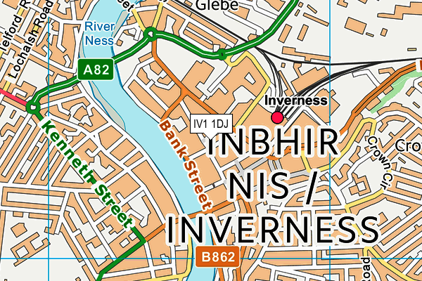 IV1 1DJ map - OS VectorMap District (Ordnance Survey)