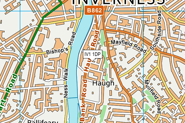 IV1 1DP map - OS VectorMap District (Ordnance Survey)