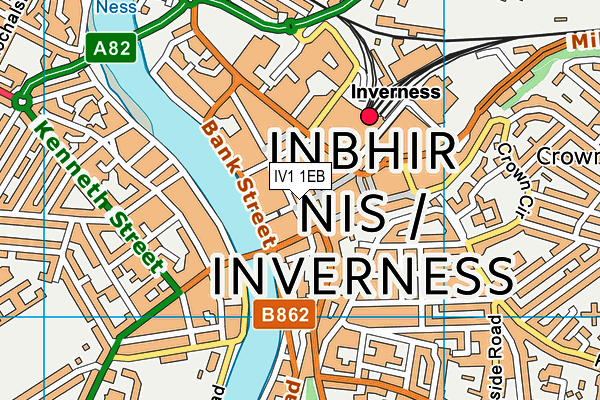 IV1 1EB map - OS VectorMap District (Ordnance Survey)