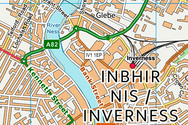 IV1 1EP map - OS VectorMap District (Ordnance Survey)