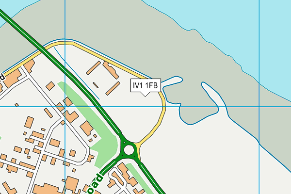 IV1 1FB map - OS VectorMap District (Ordnance Survey)