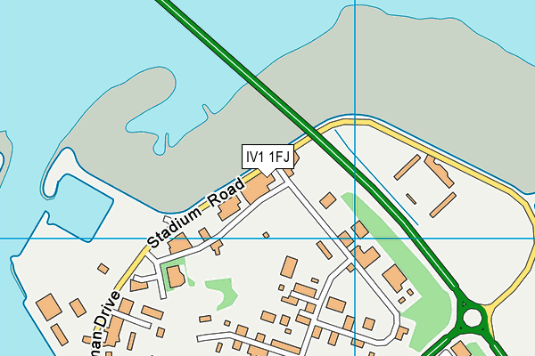 IV1 1FJ map - OS VectorMap District (Ordnance Survey)