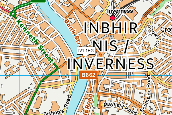 IV1 1HG map - OS VectorMap District (Ordnance Survey)