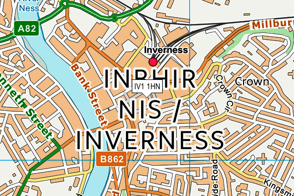 IV1 1HN map - OS VectorMap District (Ordnance Survey)