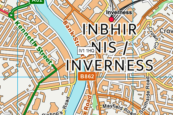 IV1 1HQ map - OS VectorMap District (Ordnance Survey)