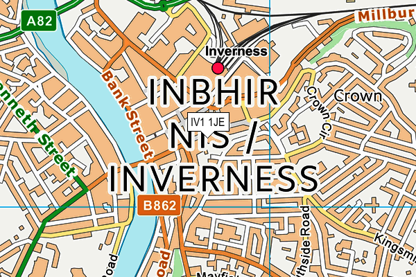 IV1 1JE map - OS VectorMap District (Ordnance Survey)