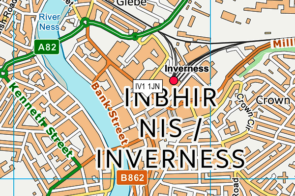 IV1 1JN map - OS VectorMap District (Ordnance Survey)