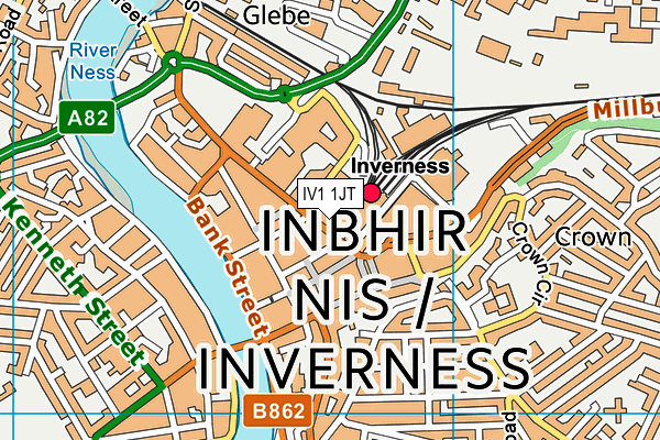 IV1 1JT map - OS VectorMap District (Ordnance Survey)