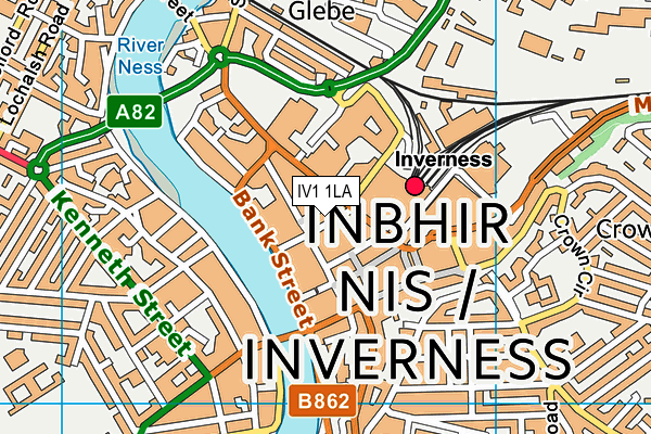 IV1 1LA map - OS VectorMap District (Ordnance Survey)