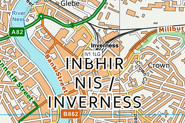 IV1 1LG map - OS VectorMap District (Ordnance Survey)