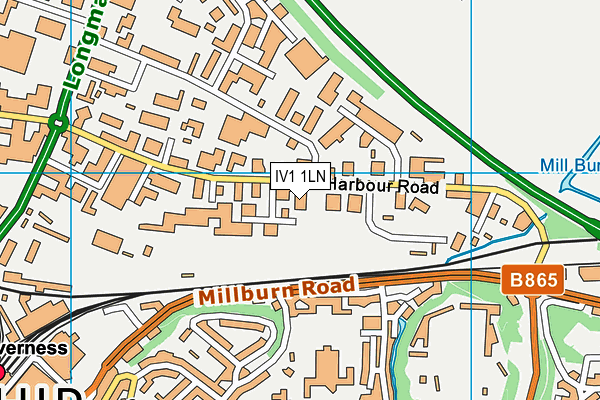 IV1 1LN map - OS VectorMap District (Ordnance Survey)