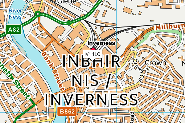 IV1 1LQ map - OS VectorMap District (Ordnance Survey)