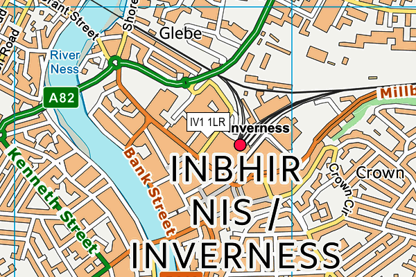 IV1 1LR map - OS VectorMap District (Ordnance Survey)