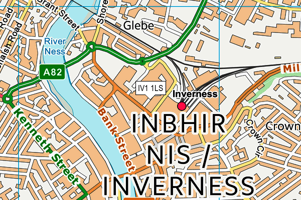 IV1 1LS map - OS VectorMap District (Ordnance Survey)