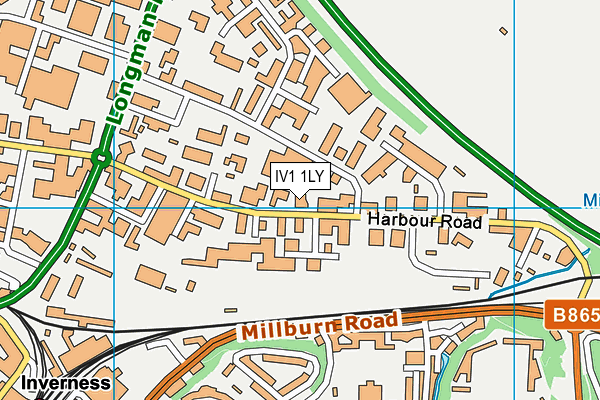 IV1 1LY map - OS VectorMap District (Ordnance Survey)