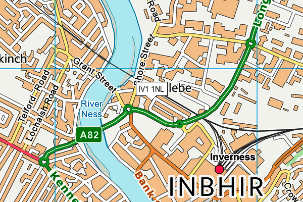 IV1 1NL map - OS VectorMap District (Ordnance Survey)