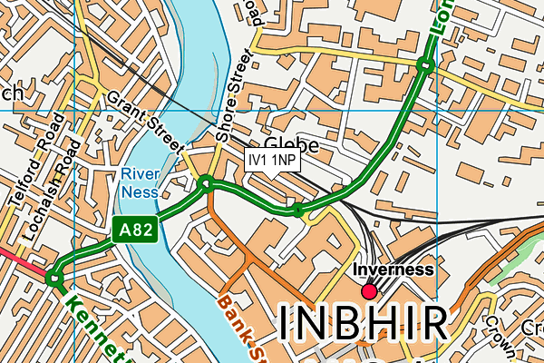 IV1 1NP map - OS VectorMap District (Ordnance Survey)